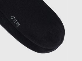 Высокие носки в рубчик, Черный