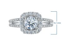 Классическое кольцо из белого золота э4712кц04175100_white