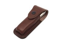 Автоматический нож Mikov Predator, сталь RWL-34, рукоять рог оленя, кожаный чехол