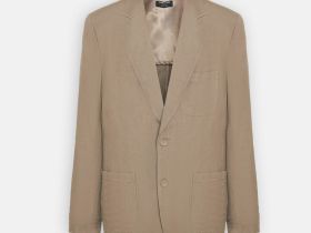 Однобортный пиджак с добавлением льна