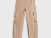 Брюки из твила для девочек, Бежевый
