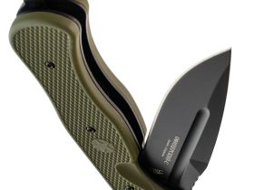 Складной нож Офицерский-С, сталь D2, рукоять пластик, зелёный