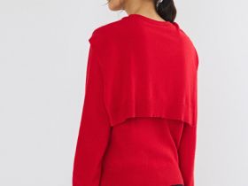 Джемпер с декором, Красный