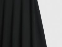 Вязаное платье с воротником-стойкой, Черный