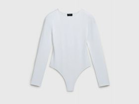 Боди с длинным рукавом, Бежевый