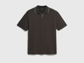 Поло из шелковистого пике, Коричневый