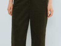 Прямые брюки из вельвета, Зеленый