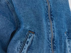 Джинсовый бомбер, Синий