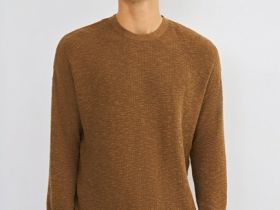 Джемпер из фактурной пряжи, Серый