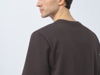 Футболка с текстовой вышивкой, Коричневый