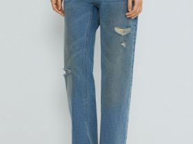 Джинсы Boyfriend с низкой посадкой, Синий