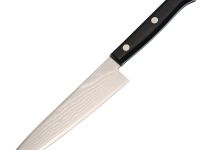 Кухонный нож универсальный Tojiro Western Knife F-333, сталь VG-10, рукоять стабилизированная древесина, черный