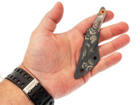 Скелетный нож N.C.Custom Киридаши Koi Ёжик в тумане, сталь AUS-8