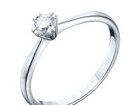 Помолвочное кольцо из белого золота с бриллиантом э0901кц05160200