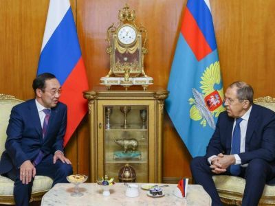 Глава Якутии Айсен Николаев встретился с министром иностранных дел РФ Сергеем Лавровым