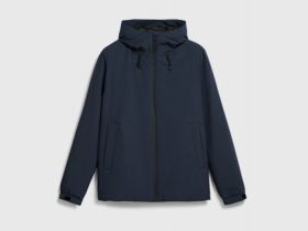 Утеплённая куртка с капюшоном, Синий