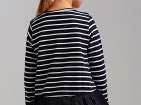 Фуфайка трикотажная для девочек (футболка с длинными рукавами)