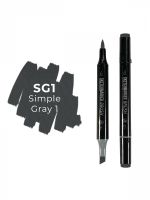 Маркер двухсторонний на спиртовой основе Sketchmarker Brush Цвет Простой серый 1