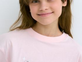 Футболка с принтом для девочек, Розовый