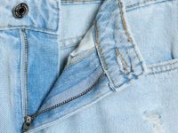 Прямые свободные джинсы, Голубой