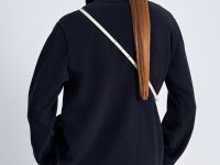 Толстовка с контрастной отделкой и воротником-стой