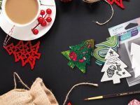 Набор холстов-магнитов Малевичъ, новогодняя елка 6,5х7,5 см, 4 шт