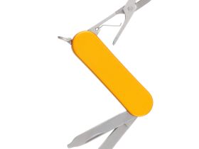 Нож перочинный Stinger 62 мм, 4 функции, рукоять алюминий, золотистый