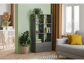 Стеллаж Кейн 3-75x149 Графитовый