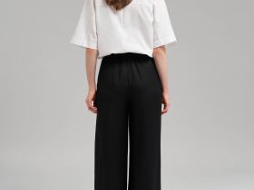 Брюки-палаццо изо льна и вискозы