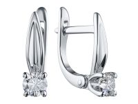 Серьги из белого золота с бриллиантами э0901сг07200756