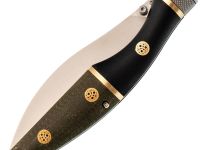 Складной нож Reptilian Трапёр-02 ограниченный выпуск, сталь D2, рукоять черный G10/зеленая микарта