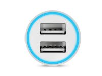 Автомобильное зарядное устройство Hoco UC204 Car Charger 2xUSB 2.4A (белый)