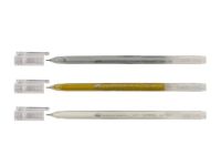 Набор ручек гелевых "Сонет" 0,5 мм, 3 штуки (белая, серебро, золото)