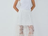 Кружевная юбка, Белый