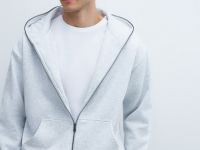 Объёмная толстовка на молнии, Серый