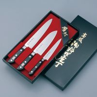 Набор из 3-х кухонных ножей Tojiro Western Knife Giftset, сталь VG-10, рукоять стабилизированная древесина