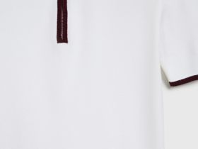 Джемпер с воротником поло на молнии, Бежевый