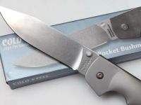 Нож складной Cold Steel Pocket Bushman, сталь 4116, рукоять нержавеющая сталь, серебристый