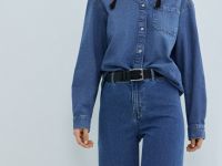 Джинсовая рубашка, Синий