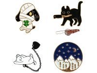 Набор металлических значков MESHU "In search of adventure", эмаль, 5 шт