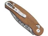 Складной нож Kizer Phoca CD, сталь Damascus, рукоять Mkuruti Wood