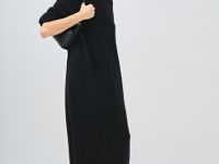 Платье-свитер с содержанием шерсти, Черный