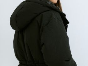 Пуховик для девочек, Черный