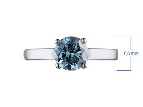 Помолвочное кольцо из белого золота с бриллиантом э4701кц10161700
