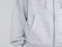Толстовка на молнии с вышивкой, Серый