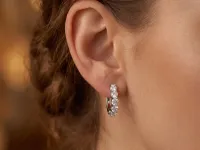 Серьги из белого золота с бриллиантами э4701сг09200956