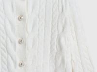 Кардиган из пряжи с шерстью, Бежевый