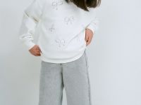 Широкие джинсы для девочек, Серый