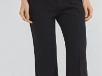 Расклёшенные брюки с ремнём, Черный