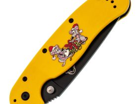 Складной нож Steelclaw Крыса, сталь AUS8, рукоять G-10 желтая с рисунком